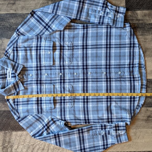 Taylor Stitch The Ledge Shirt Faded Blue Plaid Flannel Medium - Picture 5 of 7